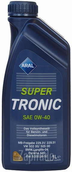 Купить моторное масло Aral SuperTronic, в интернет-магазине в Москве