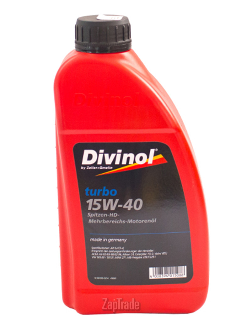 Купить моторное масло Divinol Turbo 15W-40, в интернет-магазине в Москве