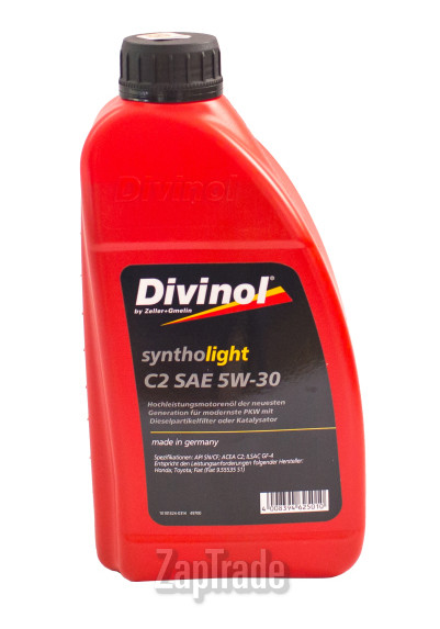 Купить моторное масло Divinol Syntholight C2 SAE 5W-30, в интернет-магазине в Москве