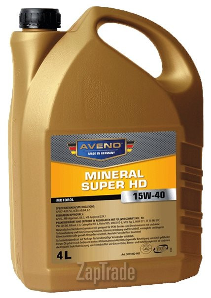 Купить моторное масло Aveno Mineral Super HD, в интернет-магазине в Москве