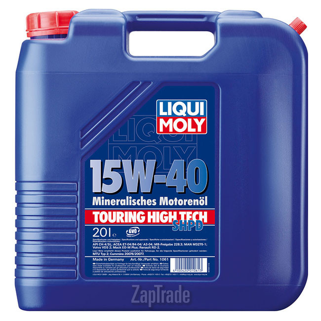 Купить моторное масло Liqui moly Touring High Tech SHPD-Motoroil Basic, в интернет-магазине в Москве