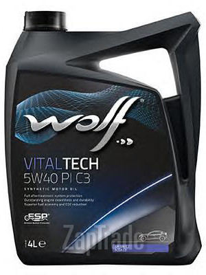 Купить моторное масло Wolf VITALTECH 5W40 PI C3, в интернет-магазине в Москве