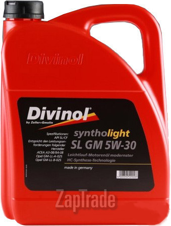 Купить моторное масло Divinol Syntholight SL GM 5W-30, в интернет-магазине в Москве