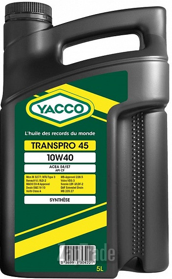 Купить моторное масло Yacco Transpro 45, в интернет-магазине в Москве