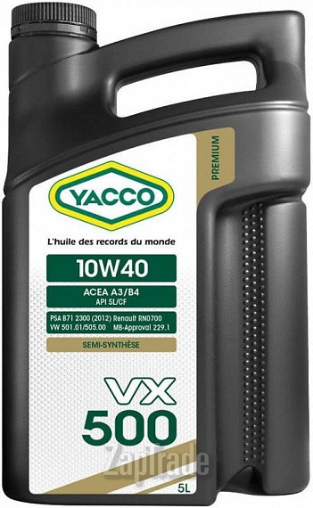 Купить моторное масло Yacco VX 500, в интернет-магазине в Москве