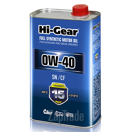 Купить моторное масло Hi-gear SAE 0W-40 API SN/CF, в интернет-магазине в Москве
