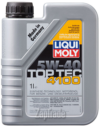 Купить моторное масло Liqui moly Top Tec 4100, в интернет-магазине в Москве