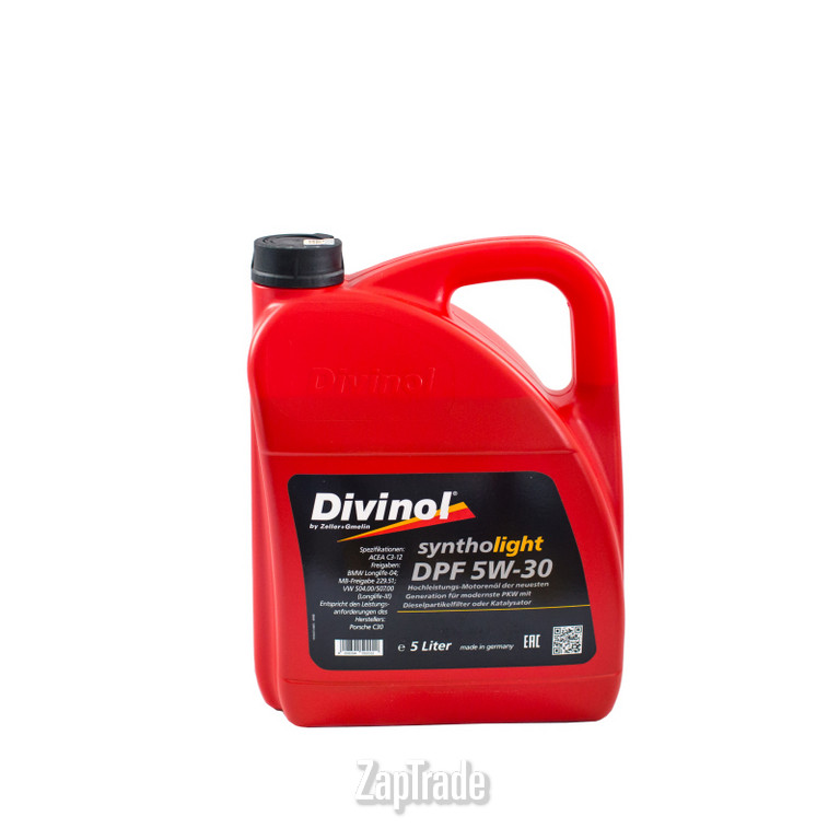 Купить моторное масло Divinol Syntholight DPF 5W30, в интернет-магазине в Москве