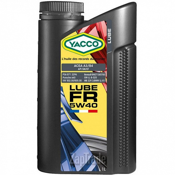 Купить моторное масло Yacco Lube FR, в интернет-магазине в Москве