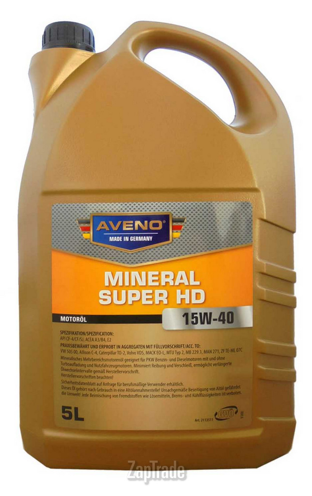 Купить моторное масло Aveno Mineral Super HD, в интернет-магазине в Москве