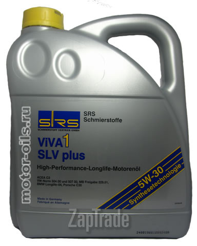 Купить моторное масло Srs VIVA 1 SLV plus 5W-30 (ll3), в интернет-магазине в Москве