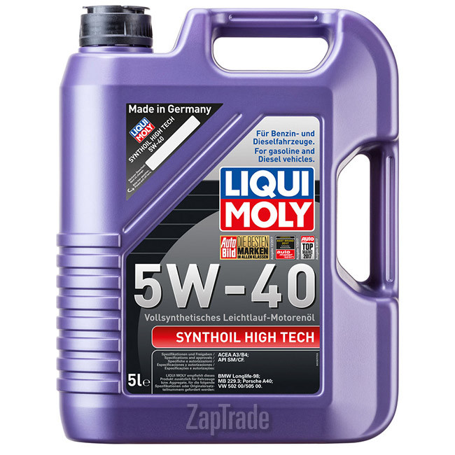 Купить моторное масло Liqui moly Synthoil High Tech, в интернет-магазине в Москве