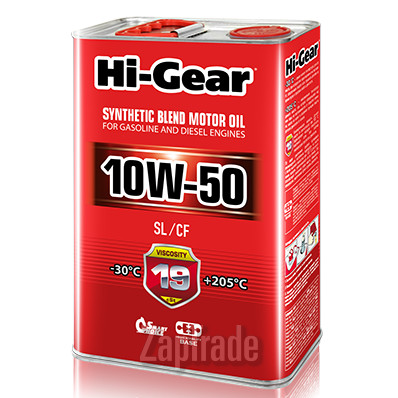 Купить моторное масло Hi-gear SAE 10W-50 API SL/CF, в интернет-магазине в Москве