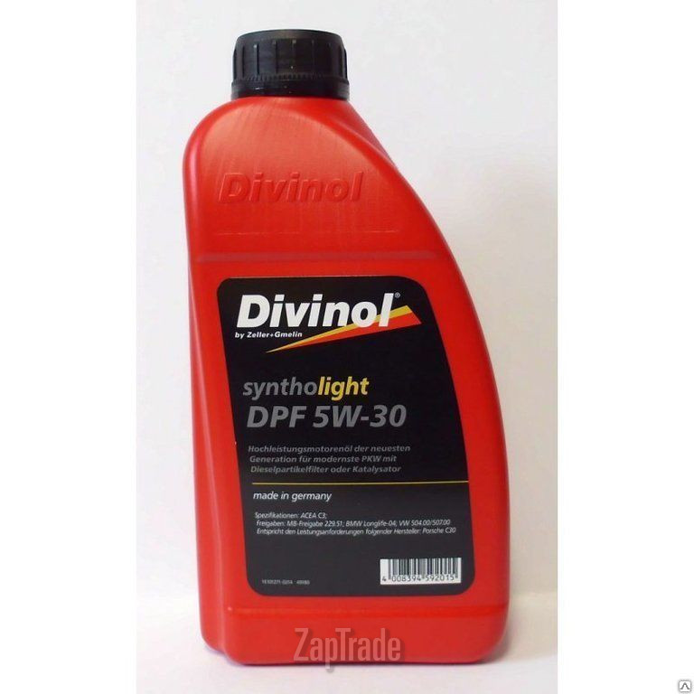 Купить моторное масло Divinol Syntholight DPF 5W30, в интернет-магазине в Москве