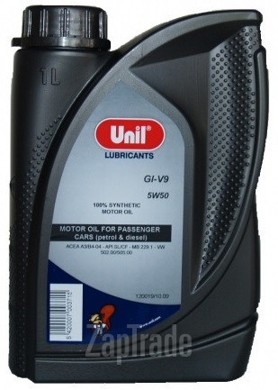 Купить моторное масло Unil GI-V9 5W50, в интернет-магазине в Москве