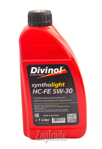 Купить моторное масло Divinol Syntholight HC-FE 5W-30, в интернет-магазине в Москве