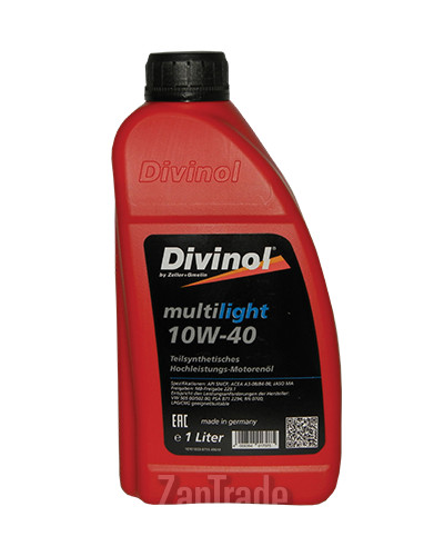 Купить моторное масло Divinol Multilight 10W-40, в интернет-магазине в Москве