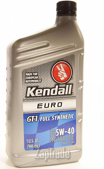 Купить моторное масло Kendall GT-1 Full Synthetic (European Formula) 5W-40, в интернет-магазине в Москве