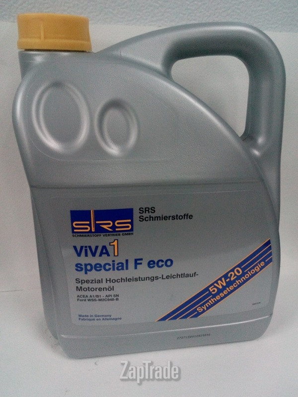 Купить моторное масло Srs VIVA 1 Special F Eco 5W-20, в интернет-магазине в Москве