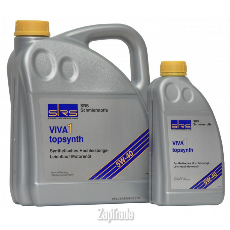 Купить моторное масло Srs VIVA 1 topsynth 5W-40, в интернет-магазине в Москве