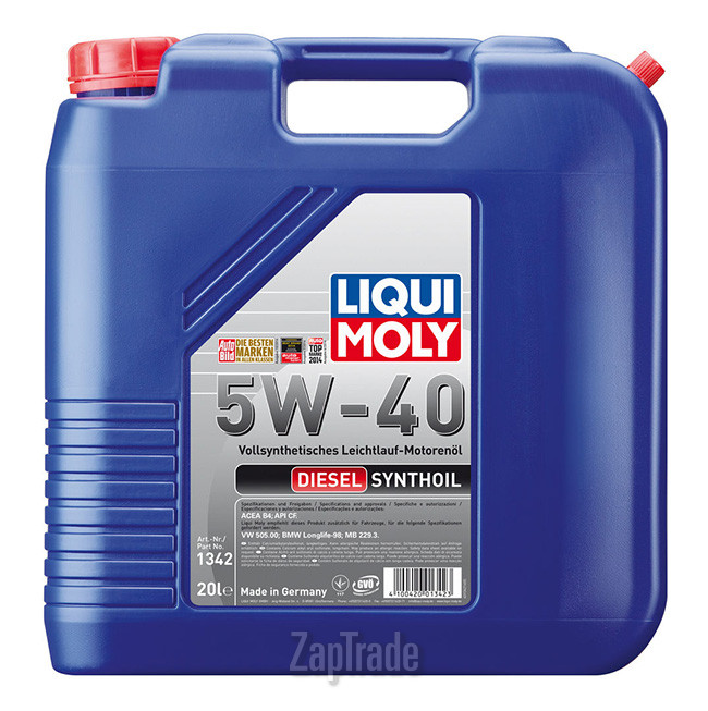 Купить моторное масло Liqui moly Diesel Synthoil, в интернет-магазине в Москве