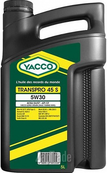 Купить моторное масло Yacco Transpro 45 S, в интернет-магазине в Москве