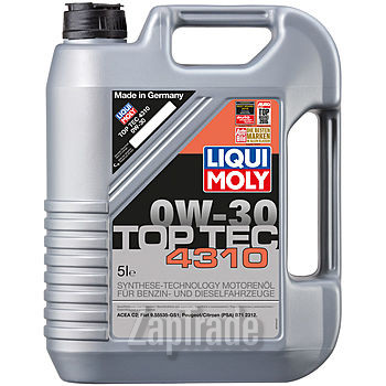 Купить моторное масло Liqui moly Полусинтетическое моторное масло Top Tec 4310 0W-30, в интернет-магазине в Москве