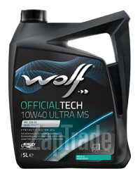 Купить моторное масло Wolf OFFICIALTECH 10W40 ULTRA MS, в интернет-магазине в Москве