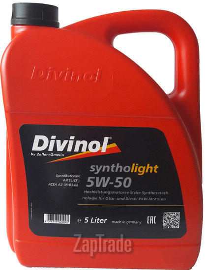 Купить моторное масло Divinol Syntholight 5W-50, в интернет-магазине в Москве
