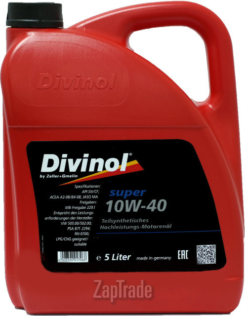 Купить моторное масло Divinol Super 10W-40, в интернет-магазине в Москве