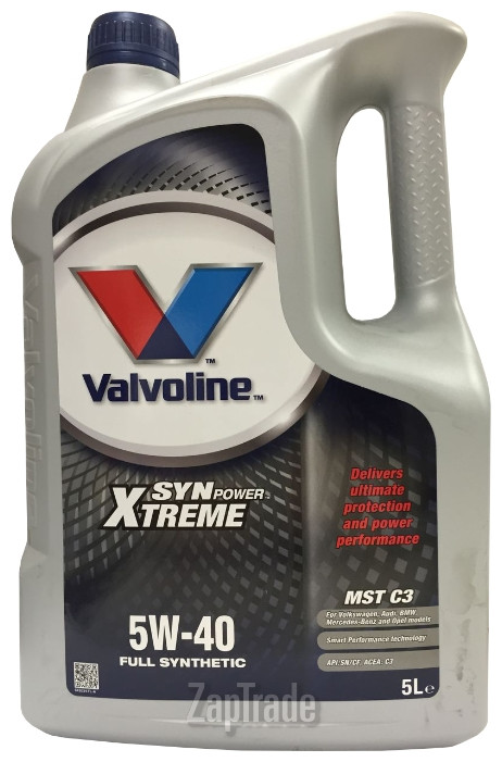 Купить моторное масло Valvoline SYNPOWER XTREME MST SAE C3 5W-40, 5л, в интернет-магазине в Москве