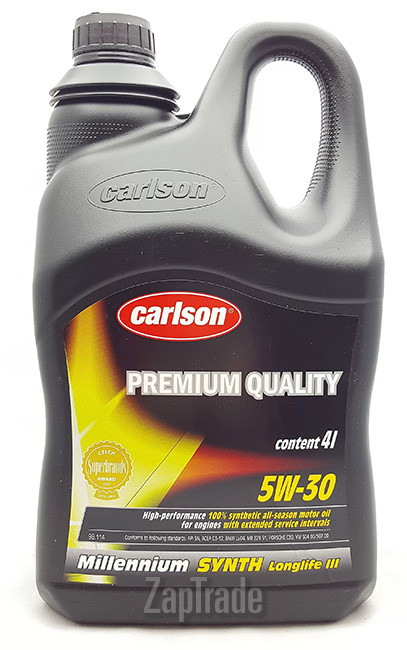 Купить моторное масло Carlson oil Millenium Synth Longlife III, в интернет-магазине в Москве