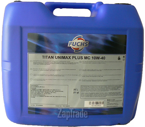 Купить моторное масло Fuchs TITAN UNIMAX PLUS MC, в интернет-магазине в Москве
