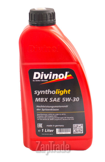 Купить моторное масло Divinol Syntholight MBX 5W-30, в интернет-магазине в Москве
