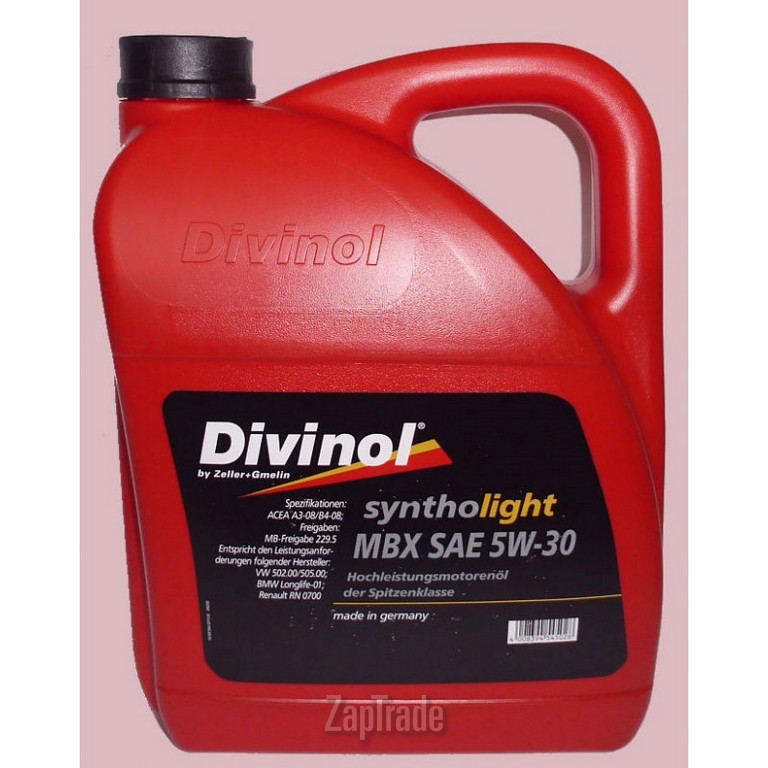 Купить моторное масло Divinol Syntholight MBX 5W-30, в интернет-магазине в Москве