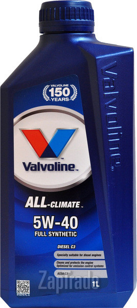 Купить моторное масло Valvoline ALL CLIMATE 5W-40, 1л, в интернет-магазине в Москве