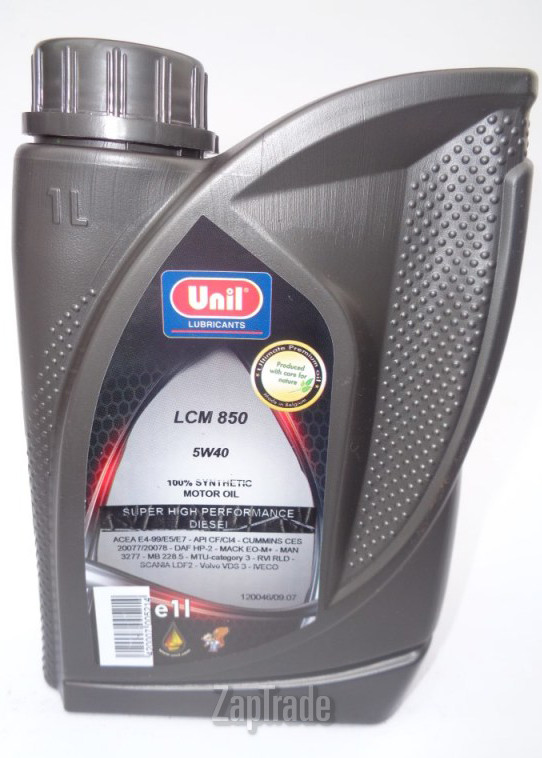 Купить моторное масло Unil LCM 850 5W40, в интернет-магазине в Москве