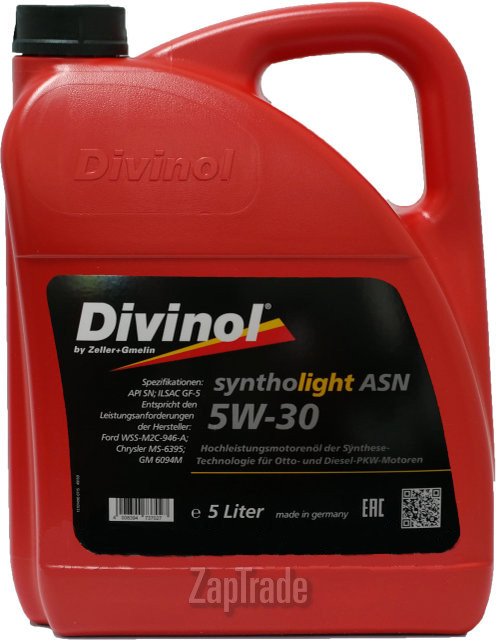 Купить моторное масло Divinol Syntholight ASN 5W30, в интернет-магазине в Москве