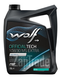 Купить моторное масло Wolf OFFICIALTECH 10W30 MS EXTRA, в интернет-магазине в Москве